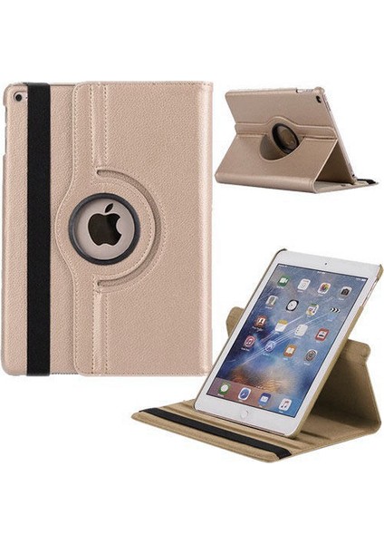 iPad Pro 12.9'' 2019 360 Derece Dönerli Standlı Tablet Kılıfı Gold