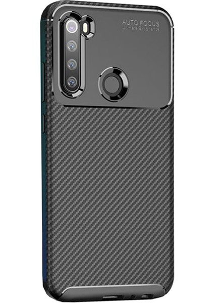 Xiaomi Redmi Note 8 Maxy Serisi Carbon Fiber Silikon Tpu Kılıf - Siyah