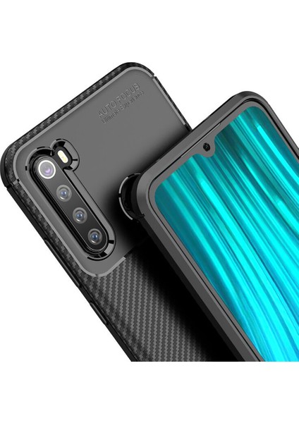 Xiaomi Redmi Note 8 Maxy Serisi Carbon Fiber Silikon Tpu Kılıf - Siyah