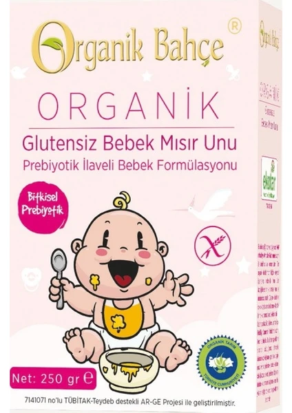 Organik Bahçe Organik Glutensiz Bebek Mısır Unu 250 gr