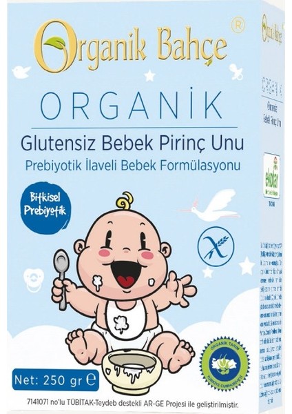 Organik Bahçe Organik Glutensiz Bebek Pirinç Unu 250 gr