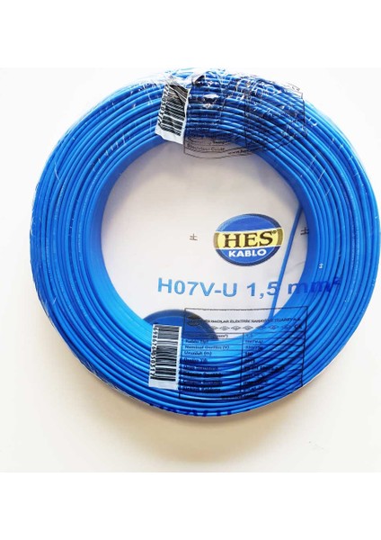 Nya Kablo Tek Damar Mavi 100 m 1,5 mm