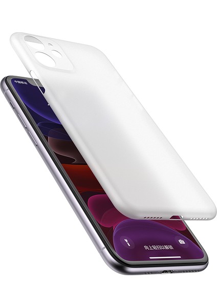 Apple iPhone 11 Pro Uyumlu Wing Serisi Ultra ince Kalıplı Silikon Kılıf + Cam Ekran Koruyucu