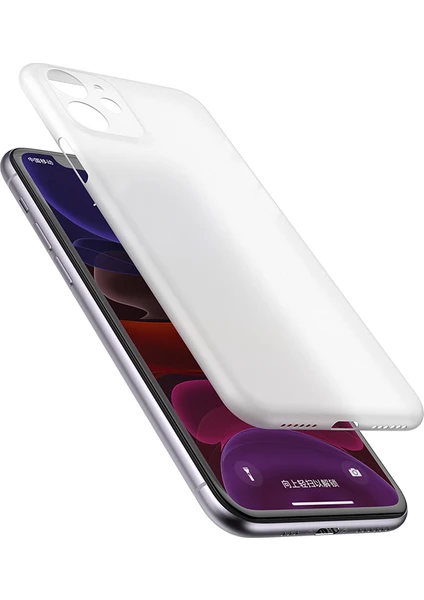 Apple iPhone 11 Pro Uyumlu Wing Serisi Ultra ince Kalıplı Silikon Kılıf + Cam Ekran Koruyucu