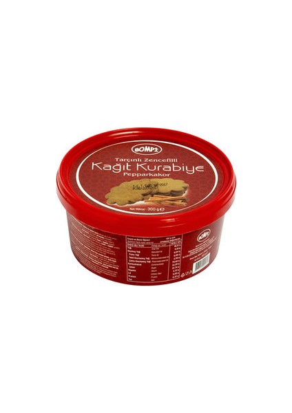 Tarçınlı Zencefilli Kağıt Kurabiye Pepparkakor 300 gr