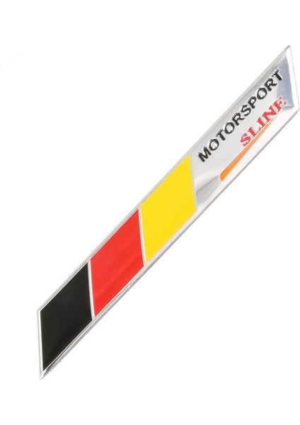 Almanya Bayrağı Çubuk Tasarımlı Alüminyum Sticker Etiket