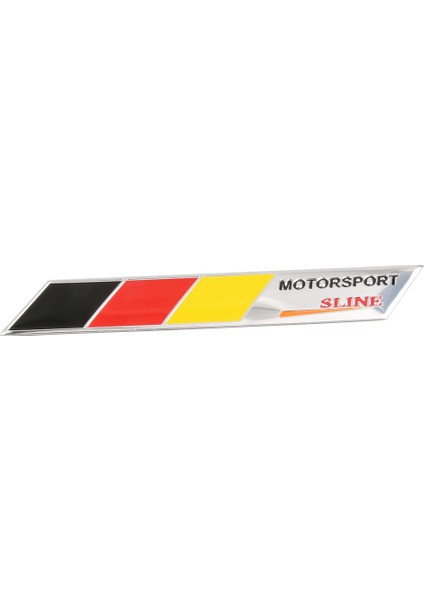 Almanya Bayrağı Çubuk Tasarımlı Alüminyum Sticker Etiket