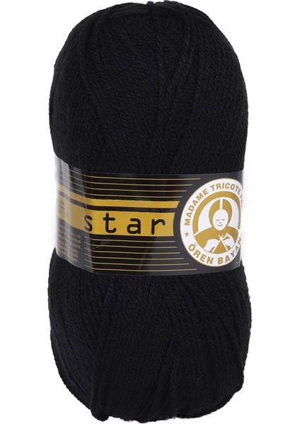 Star Siyah Örgü İpi - 999