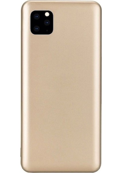 Apple iPhone 11 Pro Max Premium Matte Silikon Kılıf Gold