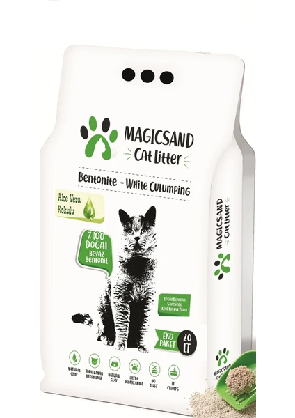 Cat Litter Aloe Vera İnce Taneli Kedi Kumu 20 l