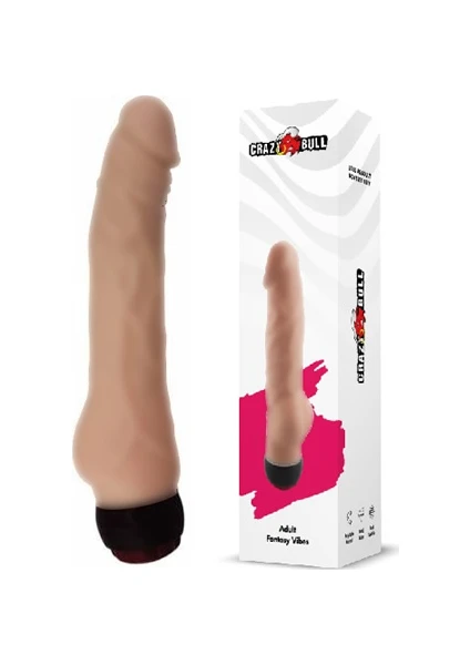 Crazy Bull 19 cm Titreşimli Süper Lüks Realistik Dildo Vibratör Penis