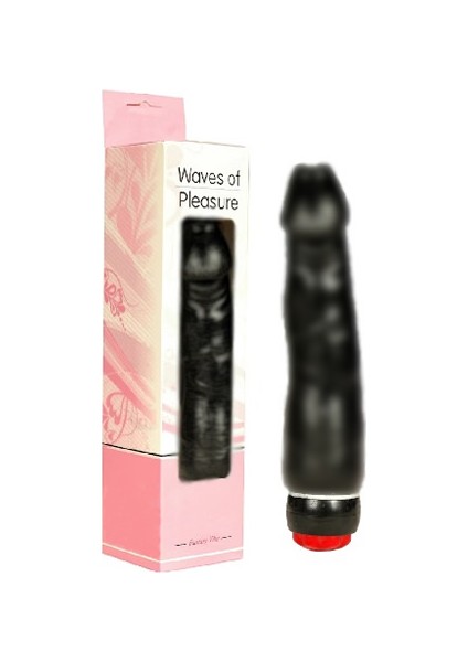 Crazy Bull 19 cm Titreşimli Realistik Siyah Dildo Vibratör Dildo