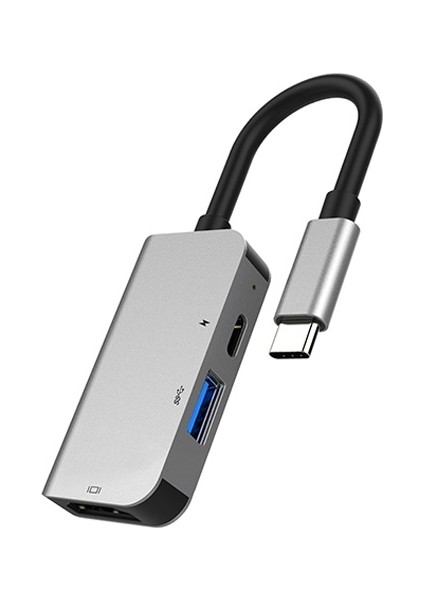 AL-31545 USB Type-C to 3 in 1 HDTV USB + PD HUB Adaptör Çoklayıcı