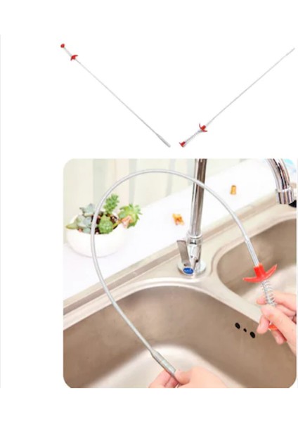 Paslanmaz Çelik Esnek Lavabo Tıkanıklığı Açıcı 90 cm modelleri