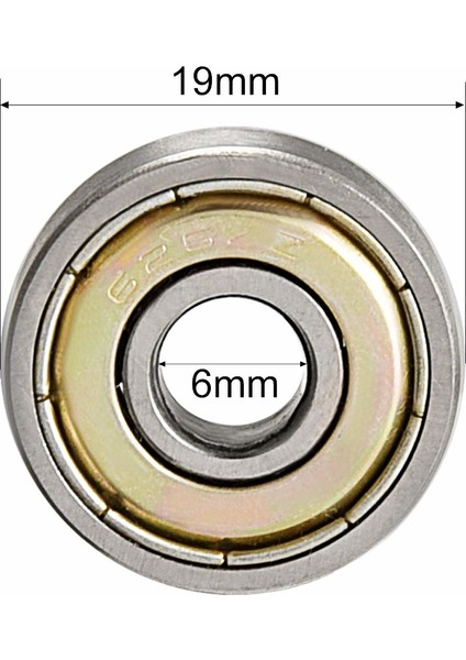 Rulman 10'lu 626ZZ Metal Mühürlü 7 x 19 x 6 mm Bilya Rulman