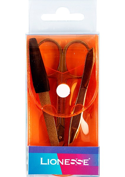Çantalı Neon Manikür Seti 155 (Turuncu)