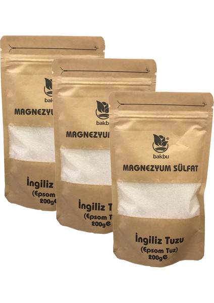 Magnezyum Sülfat Ingiliz Tuzu Toz 200 gr 3'lü