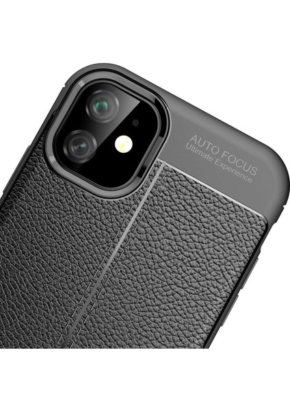 Apple iPhone 11 Leather Tpu Silikon Kılıf - Siyah modelleri