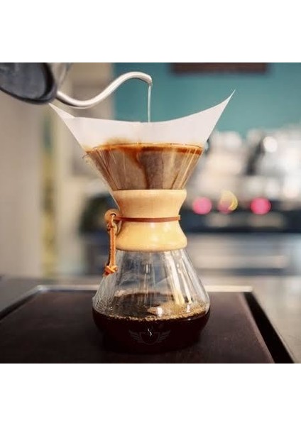 600 ml chemex Kahve Demleme Ekipmanı (Dripper Coffee Server)+50 Adet Chemex Uyumlu Filtre