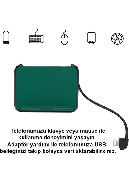 AL-31551 C05 Çok Fonksiyonlu Lightning OTG Adaptör Çoklayıcı & Stand