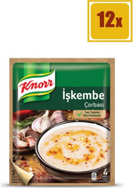 Klasik Işkembe 63 gr Çorba 12'li Set