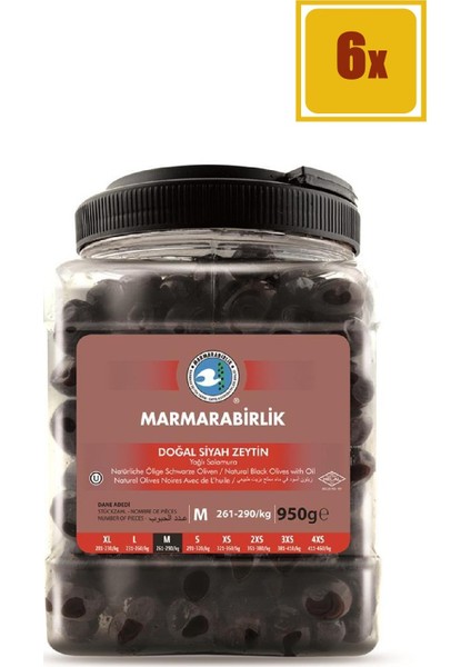 Yağlı Salamura Zeytin 950 gr 6'lı Set