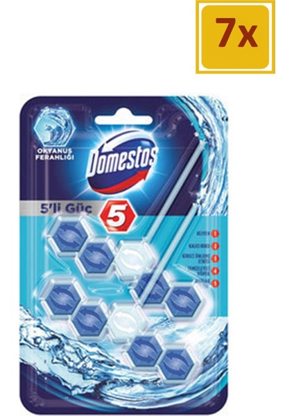 Wc Blok 5'li Güç Okyanus Ferahlığı 2'li Paket 7'li Set