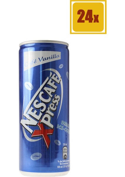 Xpress Vanilyalı 250 ml Soğuk Kahve 24'lü Set