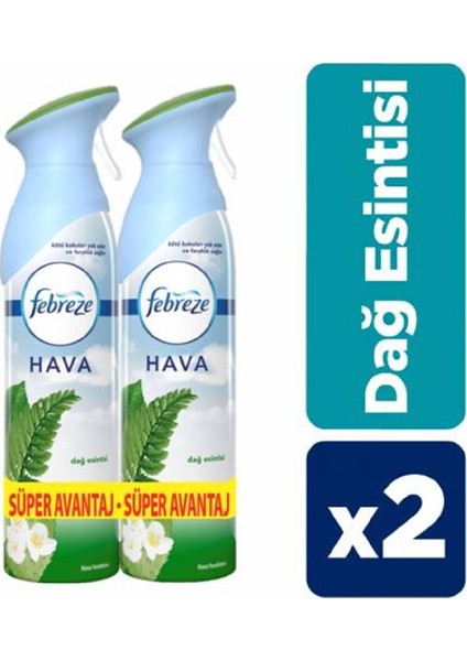 Hava Ferahlatıcı Sprey Oda Kokusu Dağ Esintisi 2'li 300 ml 3'lü Set fiyatları