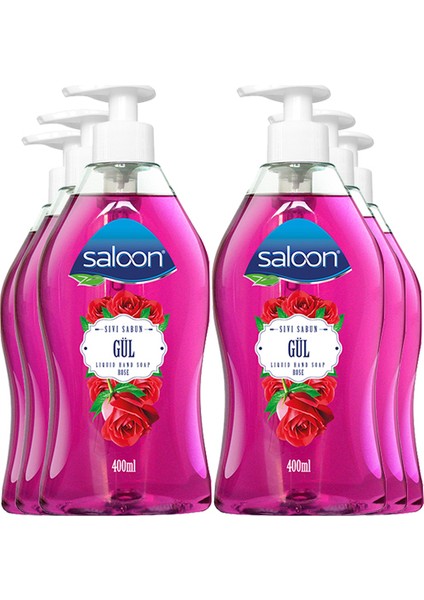 Sıvı Sabun 400 ml Gül x 6'lı Paket