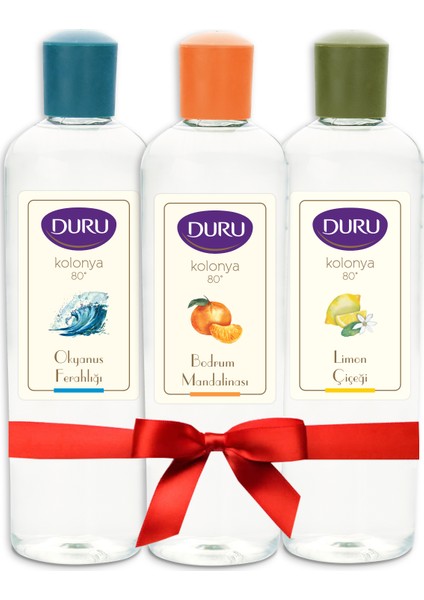 Kolonya GURME SET Okyanus, Limon, Mandalina 3x400ml