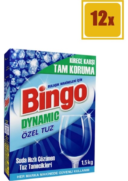 Dynamic Bulaşık Makinesi Tuz 1500 gr 12'li Set