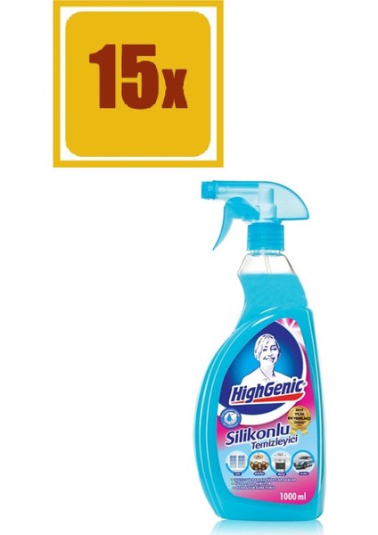 Silikonlu Temizleyici 1000 ml 15'li Set