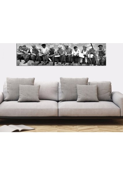 Oturan Adamlar Fotoğraf Kanvas Tablo