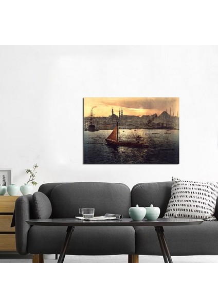Eski İstanbul Tarihi Yarımada Fotoğraf Kanvas Tablo