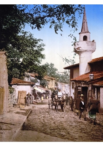 Eski İstanbul Sokak Fotoğraf Kanvas Tablo fiyatları