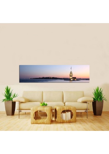 Panoramik Kız Kulesi Fotoğraf Kanvas Tablo
