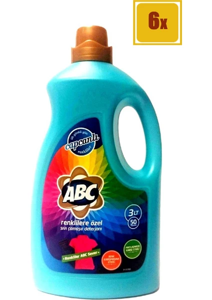 Abc Sıvı Deterjan 3lt*6 Color