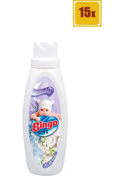 Soft Çamaşır Yumuşatıcısı Sensitive 1000 ml 15'li Set