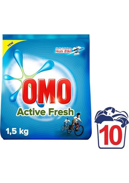 Matik Active Fresh 1,5 kg Toz Çamaşır Deterjanı 9'lu Set