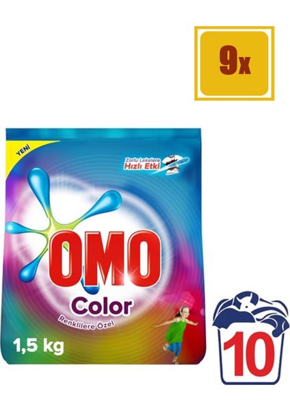 Matik Color 1,5 kg Toz Çamaşır Deterjanı 9'lu Set