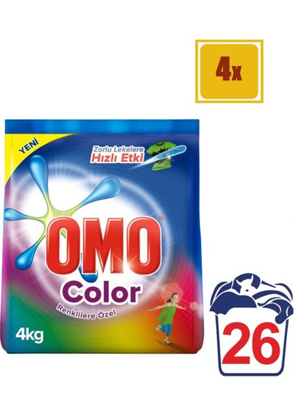 Matik Color 4 kg Toz Çamaşır Deterjanı 4'lü Set