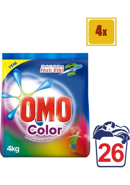 Matik Color 4 kg Toz Çamaşır Deterjanı 4'lü Set