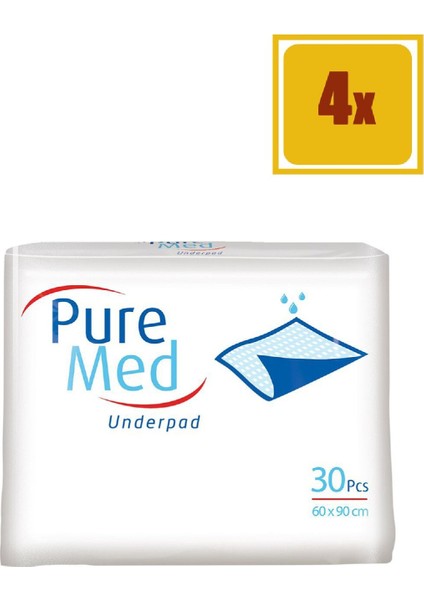 60X90CM Hasta Altı Bezi Serme Yatak Koruyucu 30 Adet 4'lü Set