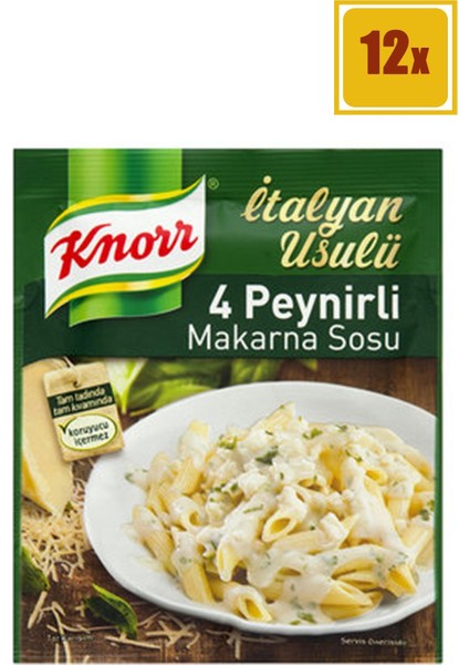 Peynirli 50 gr Makarna Sosu 12'li Set