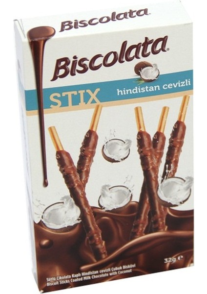 Biscolata Stix Hindistan Cevizli 36 gr 12'li Set