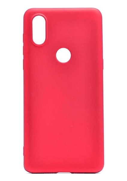 Xiaomi Mi Play Kılıf Mat Premium Silikon Kılıf - Kırmızı + Tam Kaplayan 6D Nano Ekran Koruyucu