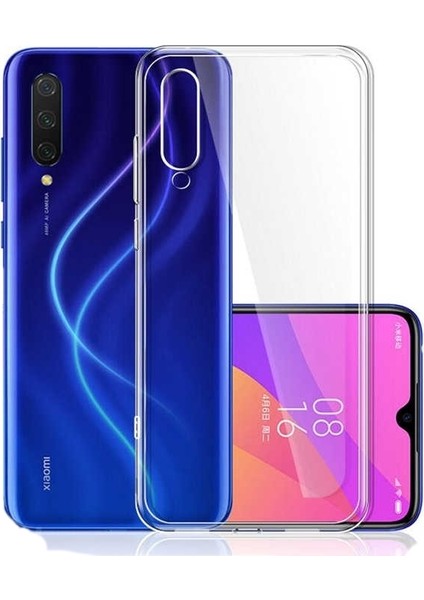 Tekno Grup Xiaomi Mi 9 Lite Kılıf Darbe Emici Süper Silikon Kılıf Şeffaf + Nano Ekran Koruyucu