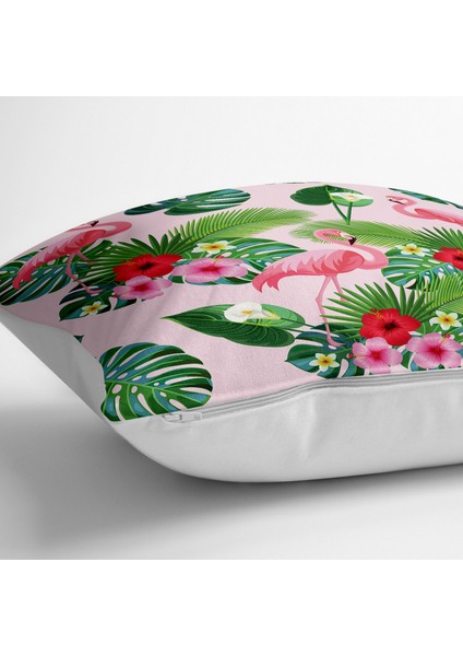 Flamingo Desen Dijital Baskılı Modern Yer Minderi - 70 x 70 cm fiyatları