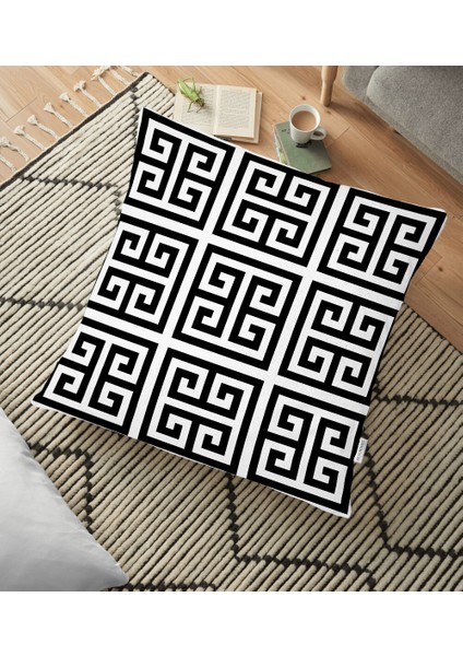 Özel Tasarım Crafts Motifli Dijital Baskılı Dekoratif Yer Minderi - 70 x 70 cm
